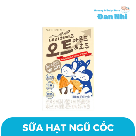 Sữa Hạt Không Đậu Nành, Không Đạm Bò Nature Kids Thùng 24 hộp 140ml Cho Bé Từ 1 Tuổi