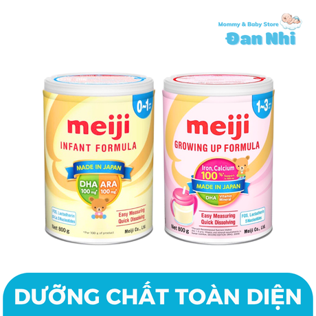 Sữa Meiji nhập khẩu mẫu mới lon 800g cho bé phát triển toàn diện