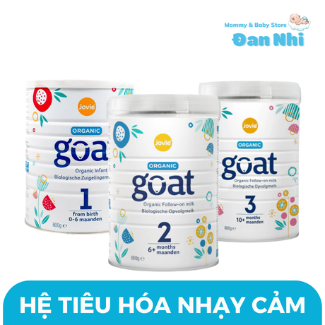 Sữa dê Jovie hữu cơ đạm A2 nhập khẩu Hàn Lan lon 800g dành cho bé từ sơ sinh